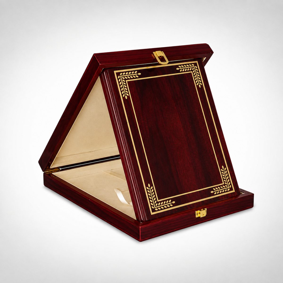 Plain wooden shield box RG-C
