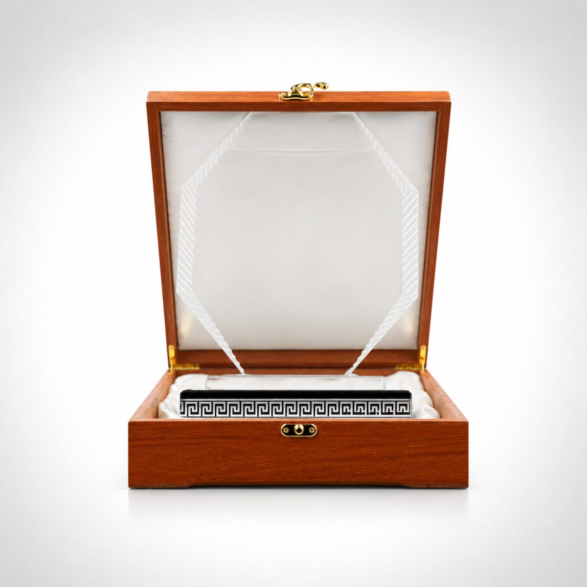 Crystal Award with Wooden Box HB-2